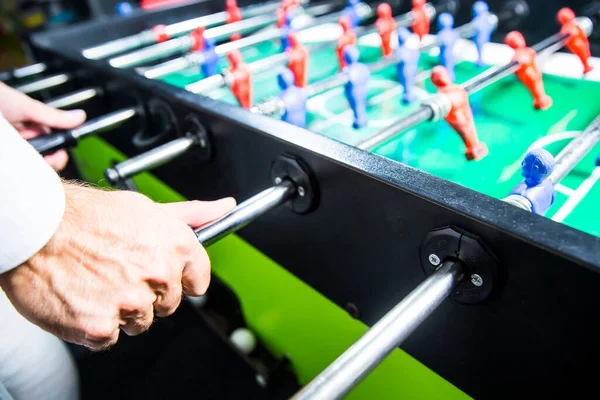 Close-up of table football game
