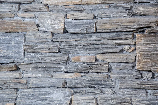 Decoratieve Zwarte Leisteen Stenen Muur Oppervlak — Stockfoto