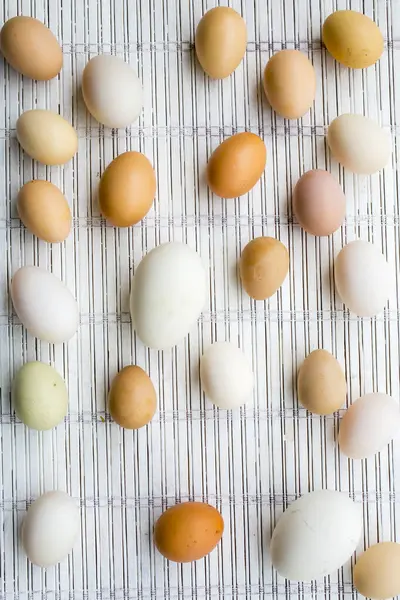 Various kinds of fresh eggs