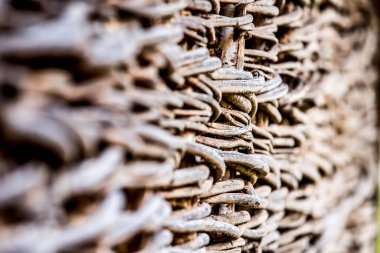 Gagalı çit ahşap arka planı. Seçici odak