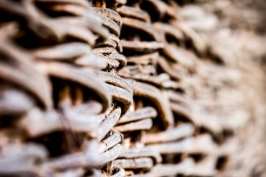 Gagalı çit ahşap arka planı. Seçici odak