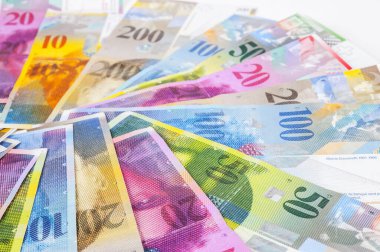 İsviçre Frangı beyaz arkaplanda izole