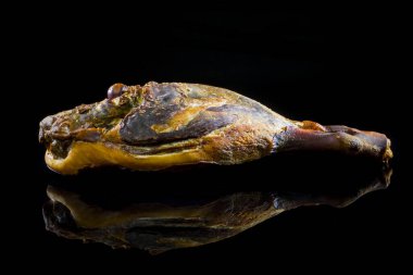 Jamon serrano. siyah İspanyolca jambon.