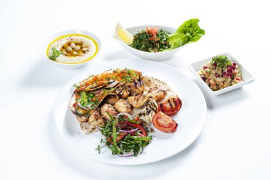 tablo çeşitli Arapça ile hizmet gıda