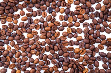 Kavrulmuş kahve çekirdekleri, arka plan olarak kullanılabilir.