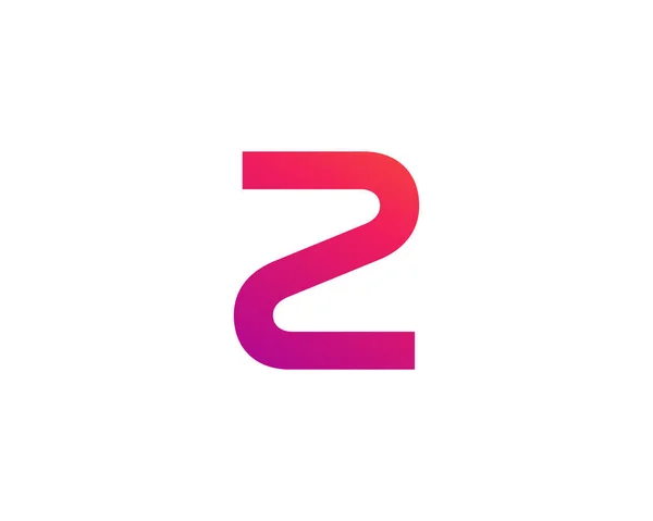文字Zまたは番号2ロゴアイコンデザインテンプレート要素 — ストックベクタ