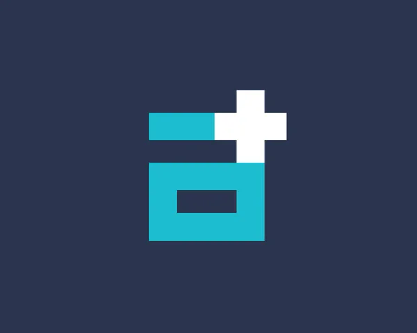 Buchstabe Ein Kreuz Medizinisches Logo Symbol Design Vorlagen Elemente — Stockvektor