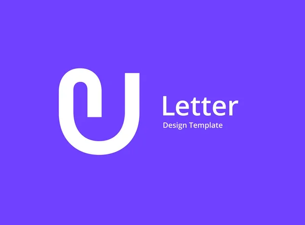 文字Uロゴアイコンデザインテンプレート要素 — ストックベクタ