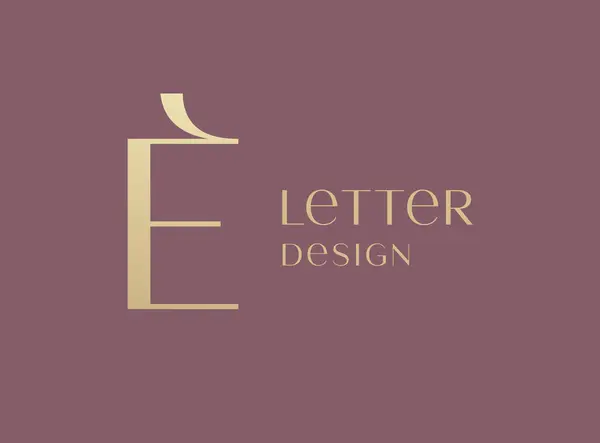 Letra Diseño Del Icono Del Logotipo Monograma Lujo Estilo Clásico — Vector de stock