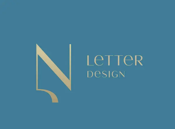 Letra Diseño Del Icono Del Logotipo Monograma Lujo Estilo Clásico — Vector de stock