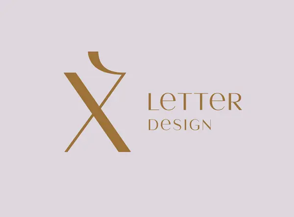 Letra Logo Icono Diseño Monograma Lujo Estilo Clásico — Vector de stock