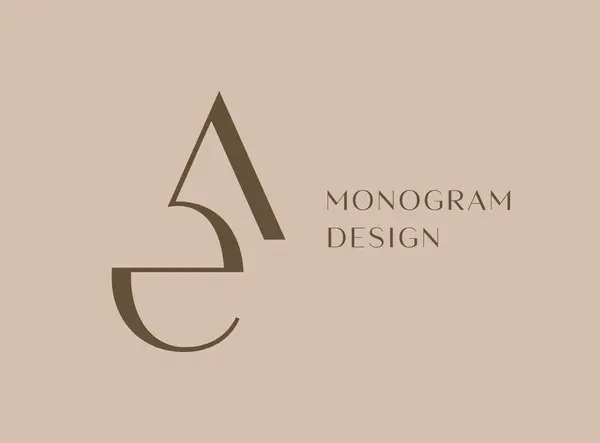 Logo Pictogram Ontwerp Klassieke Stijl Luxe Initialen Monogram Rechtenvrije Stockvectors