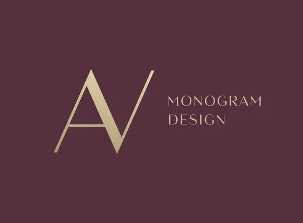 Lettre Logo Icône Design Style Classique Initiales Luxe Monogramme Illustration De Stock