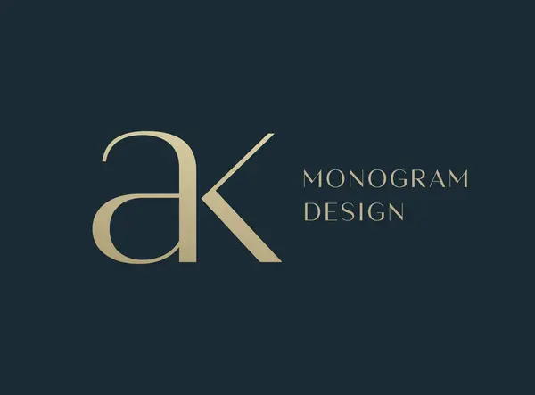 Projekt Ikony Logo Litery Klasyczny Styl Luksusowe Inicjały Monogram Ilustracja Stockowa