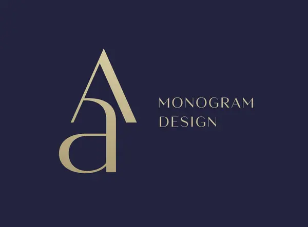 Bokstav Logotyp Ikon Design Klassisk Stil Lyx Initialer Monogram Royaltyfria illustrationer