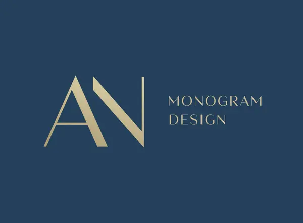 Une Lettre Logo Icône Design Style Classique Initiales Luxe Monogramme Vecteurs De Stock Libres De Droits