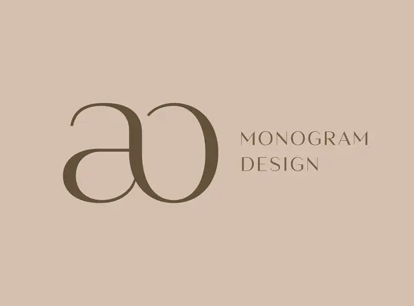 Lettre Logo Icône Design Style Classique Initiales Luxe Monogramme Illustrations De Stock Libres De Droits