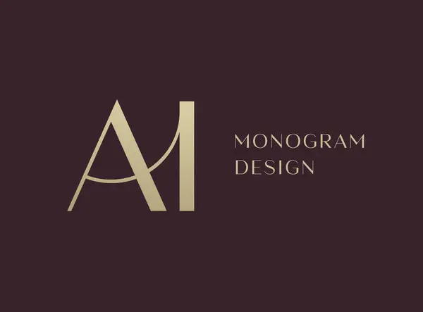 Ikona Logo Litery Klasyczny Styl Luksusowe Inicjały Monogram Grafika Wektorowa