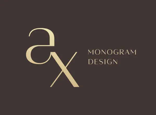 Projekt Ikony Logo Litery Klasyczny Styl Luksusowe Inicjały Monogram Ilustracje Stockowe bez tantiem