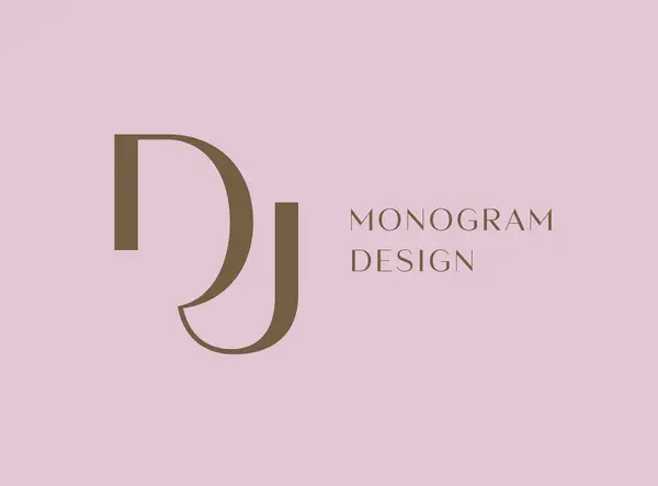 Projekt Ikony Listu Klasyczny Styl Luksusowe Inicjały Monogram Ilustracja Stockowa