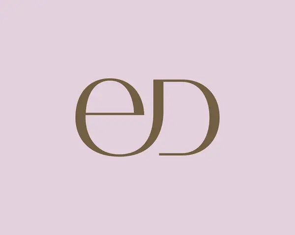 stock vector ED letter logo icon design. Classic style luxury initials monogram.