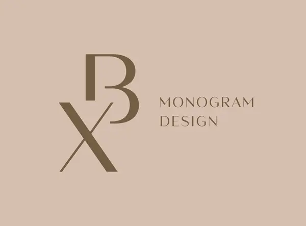 stock vector BX or XB letter logo icon design. Classic style luxury initials monogram.