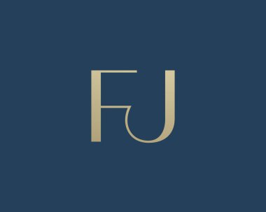 FJ letter logo icon design. Classic style luxury initials monogram. clipart