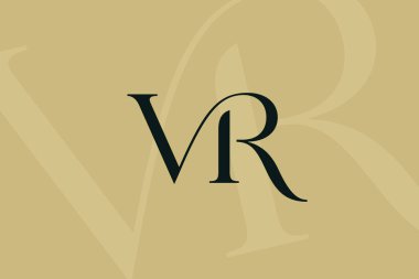 VR or RV letter logo icon design. Classic style luxury initials monogram. clipart svg vector 
