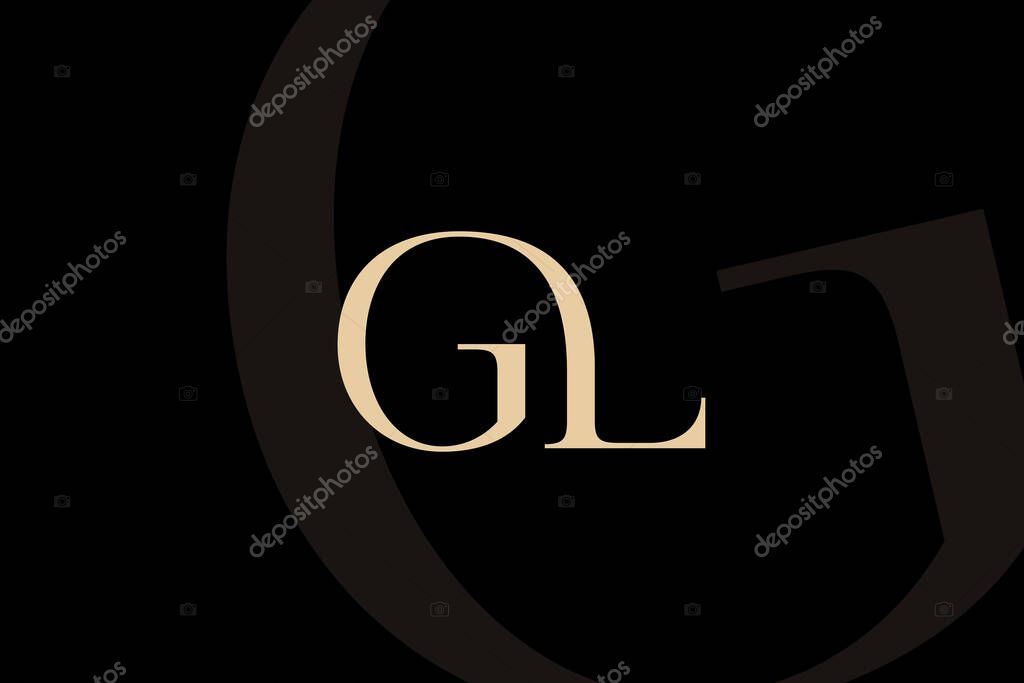 GL or LG letter logo icon design. Classic style luxury initials monogram.
