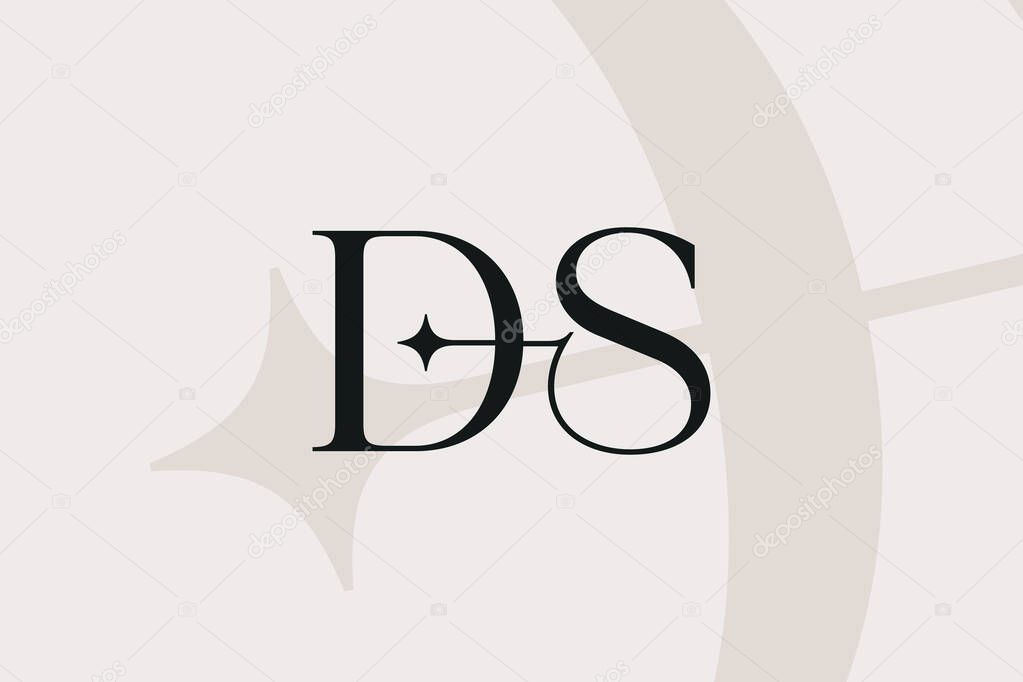 DS or SD letter logo icon design. Classic style luxury initials monogram.
