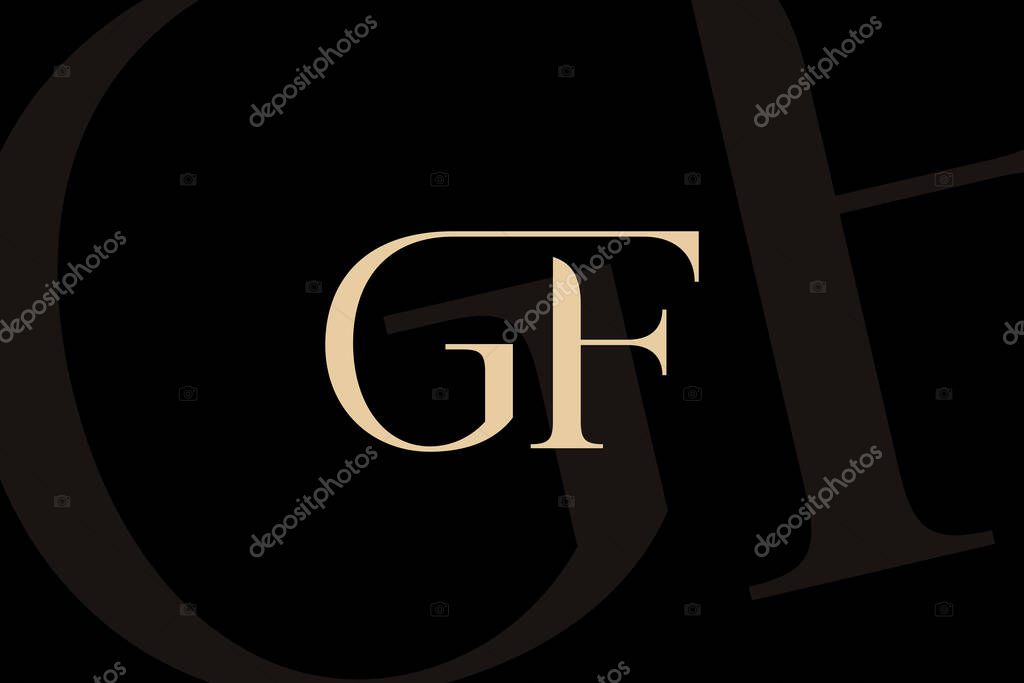 GF or FG letter logo icon design. Classic style luxury initials monogram.