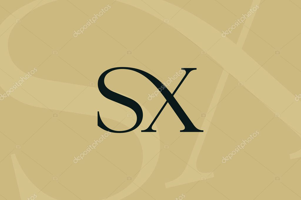 SX or XS letter logo icon design. Classic style luxury initials monogram.