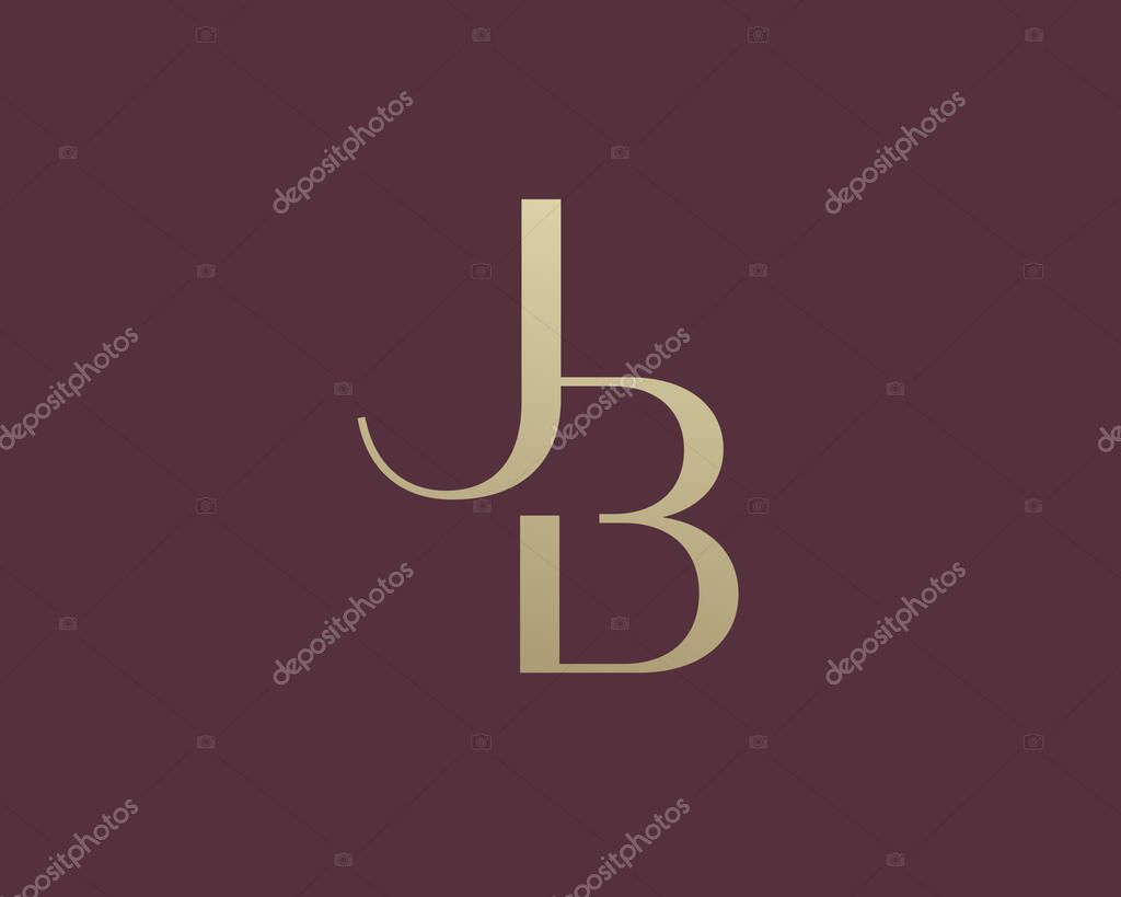 JB letter logo icon design. Classic style luxury initials monogram.