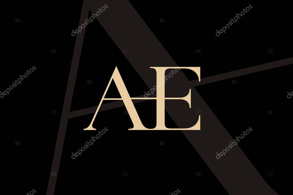 AE or EA letter logo icon design. Classic style luxury initials monogram.