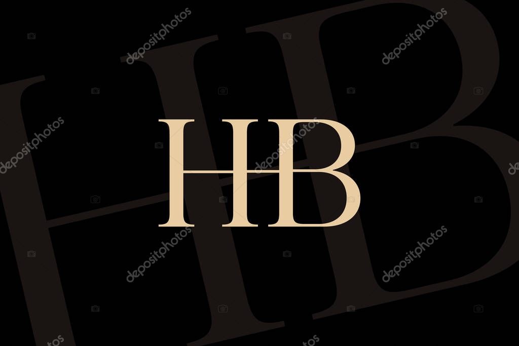 HB or BH letter logo icon design. Classic style luxury initials monogram.