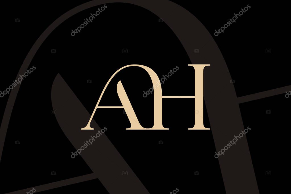 AH or HA letter logo icon design. Classic style luxury initials monogram.