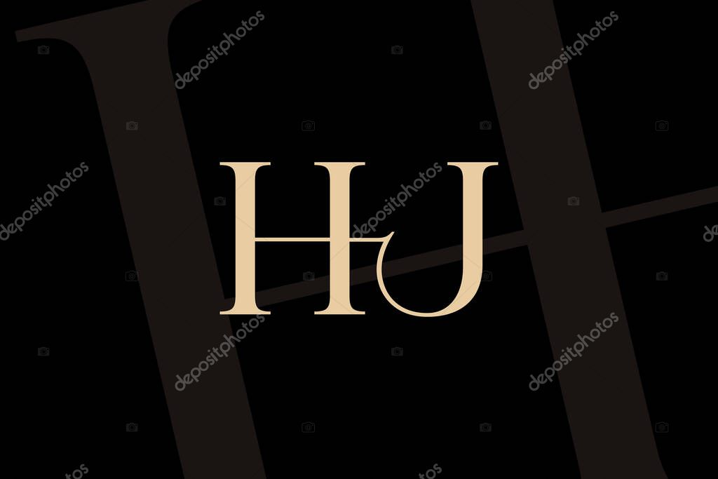 HJ or JH letter logo icon design. Classic style luxury initials monogram.