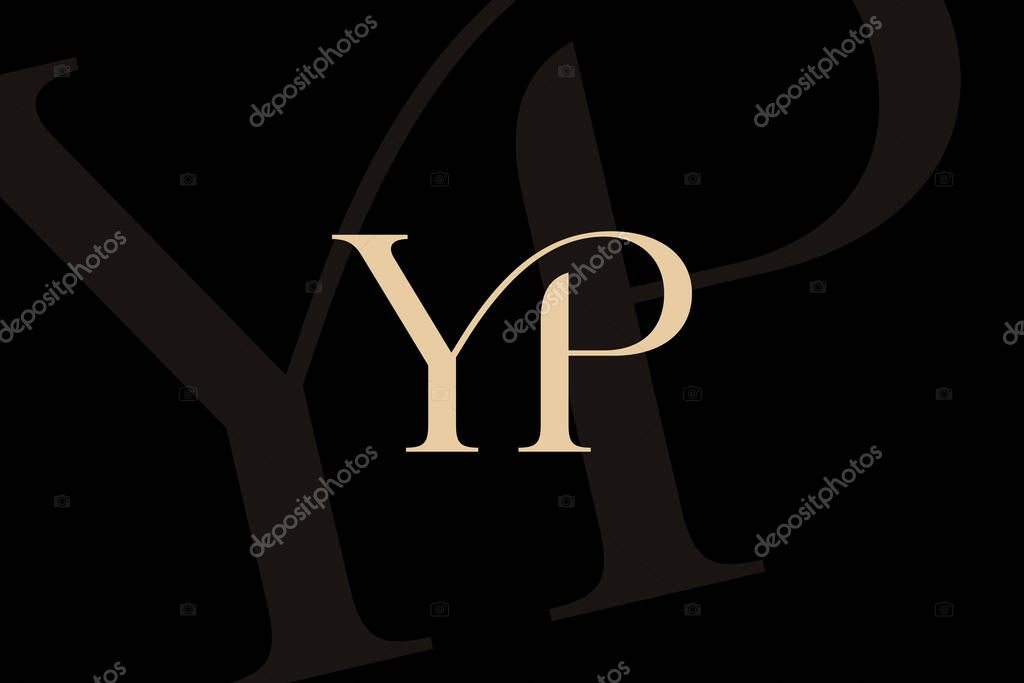 YP or PY letter logo icon design. Classic style luxury initials monogram.