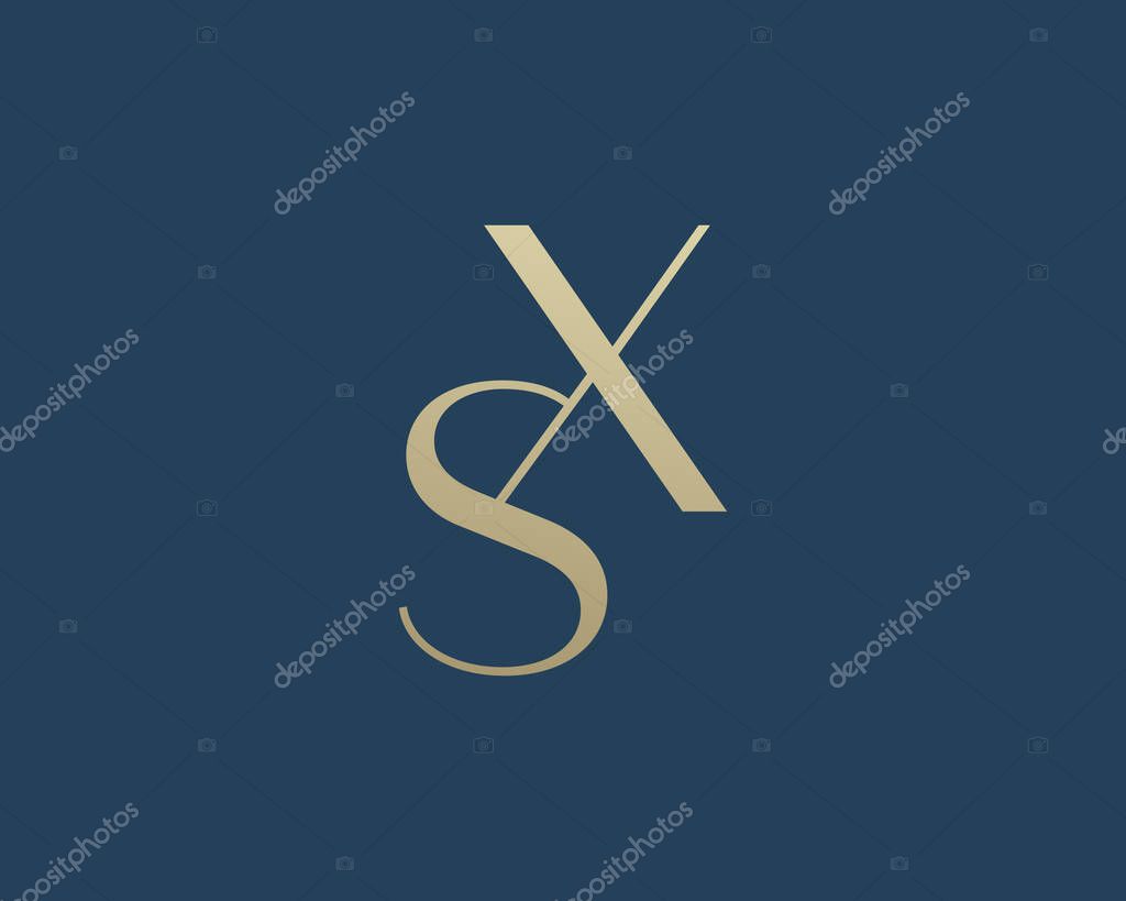 XS or SX letter logo icon design. Classic style luxury initials monogram.