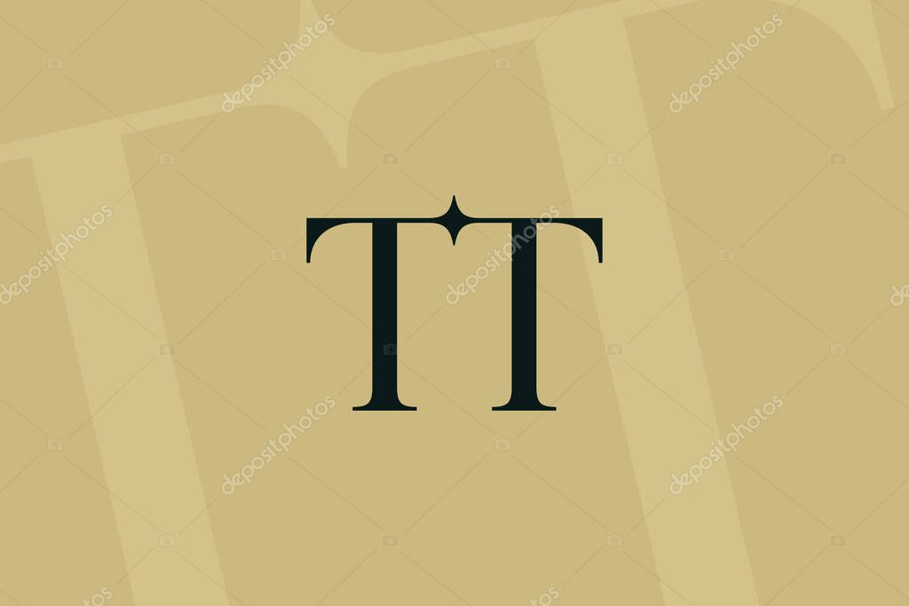 TT letter logo icon design. Classic style luxury initials monogram.