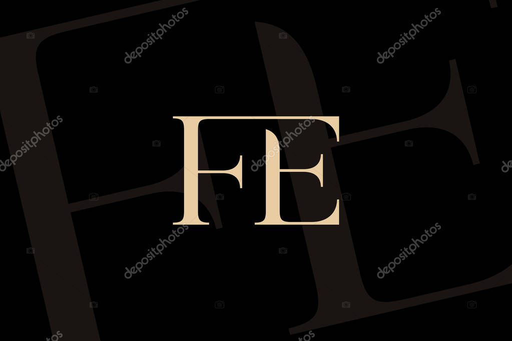 FE or EF letter logo icon design. Classic style luxury initials monogram.