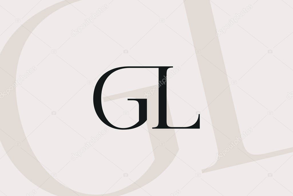 GL or LG letter logo icon design. Classic style luxury initials monogram.