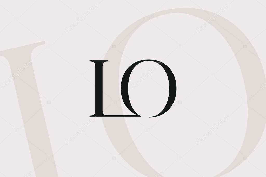 LO or OL letter logo icon design. Classic style luxury initials monogram.
