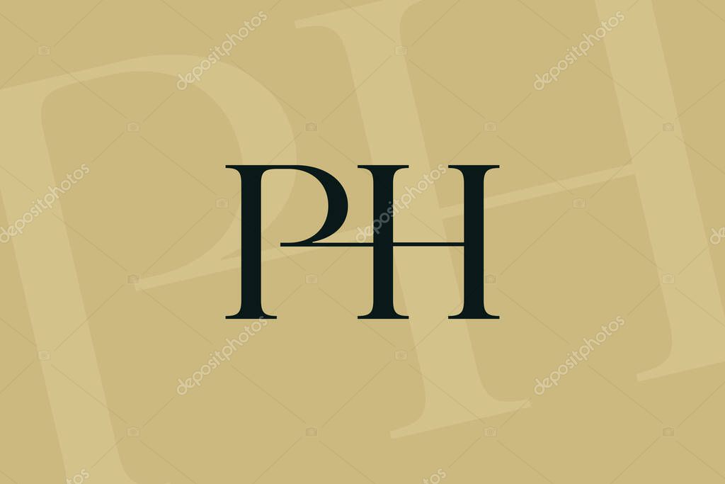 PH or HP letter logo icon design. Classic style luxury initials monogram.