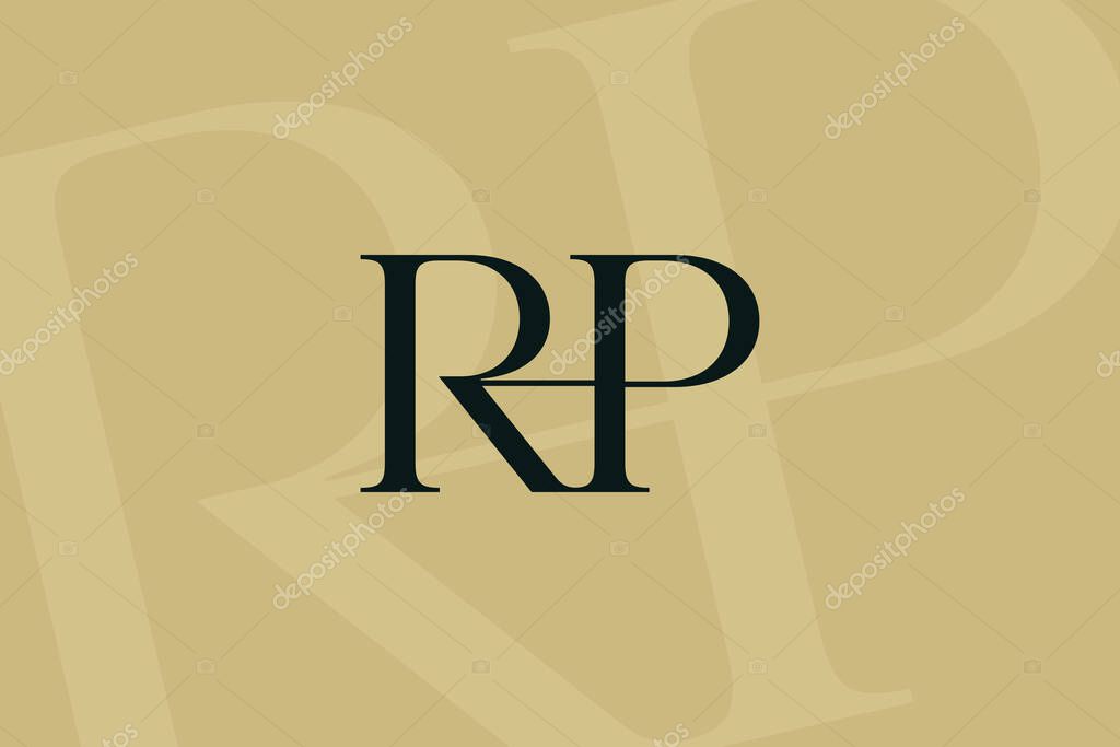 RP or PR letter logo icon design. Classic style luxury initials monogram.