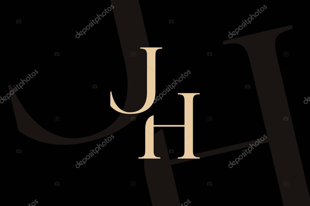 JH or HJ letter logo icon design. Classic style luxury initials monogram.
