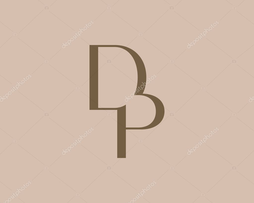 DP letter logo icon design. Classic style luxury initials monogram.