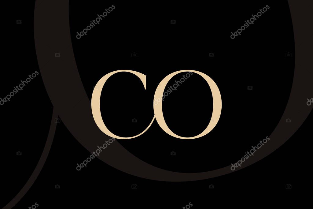 CO or OC letter logo icon design. Classic style luxury initials monogram.