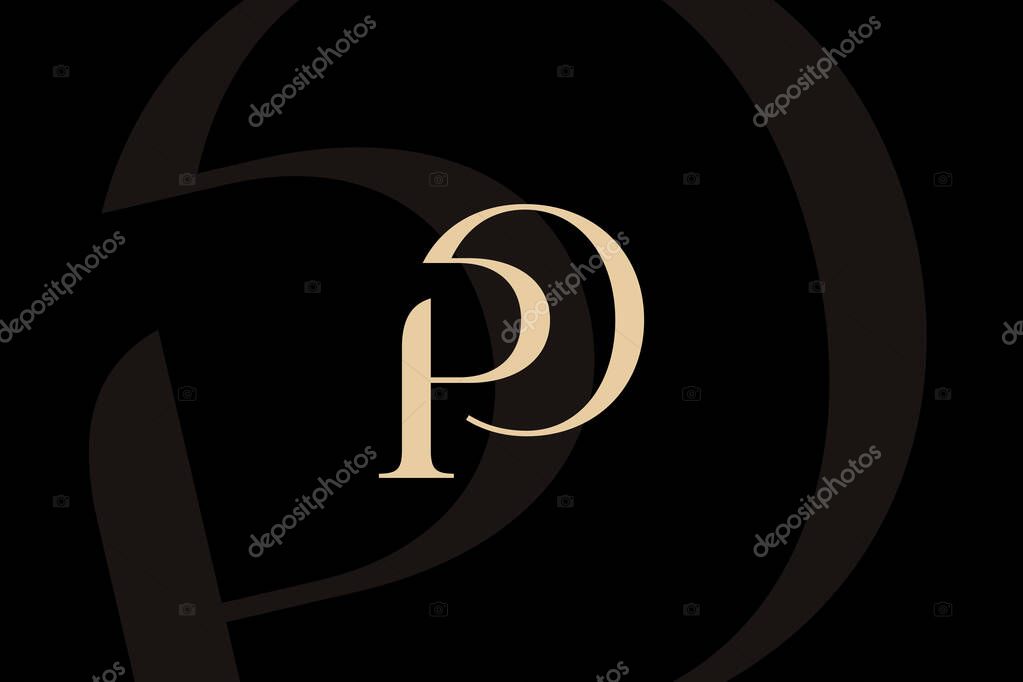 PO or OP letter logo icon design. Classic style luxury initials monogram.