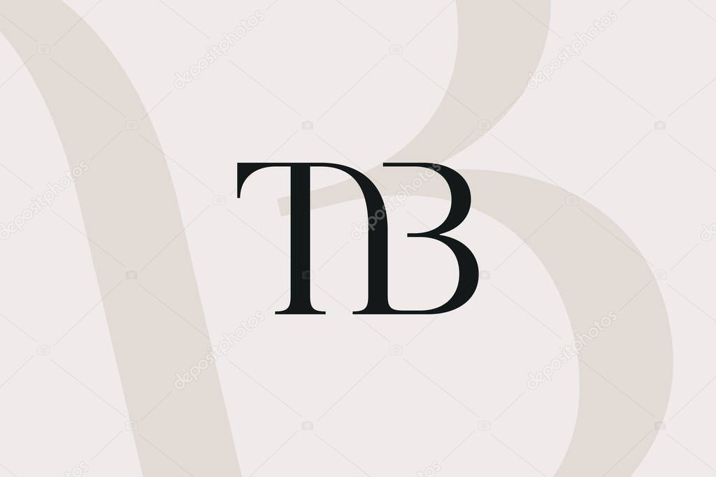 TB or BT letter logo icon design. Classic style luxury initials monogram.